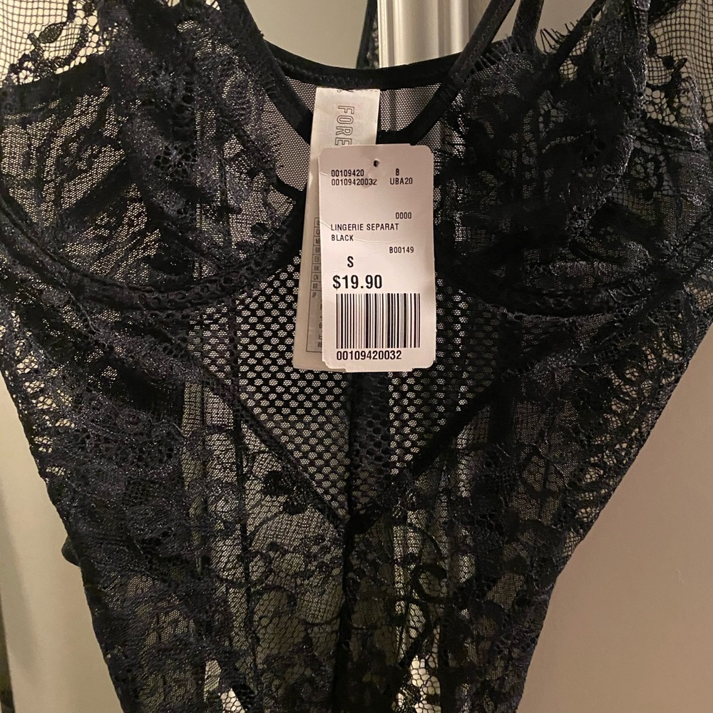 Black lace lingerie